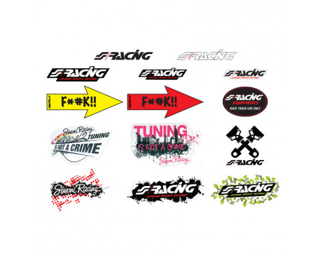 Simoni Racing Sticker Sheet 'Mixed' - 14 olika klistermärken Simoni Racing Sticker Sheet 'Mixed' - 14 olika klistermärken