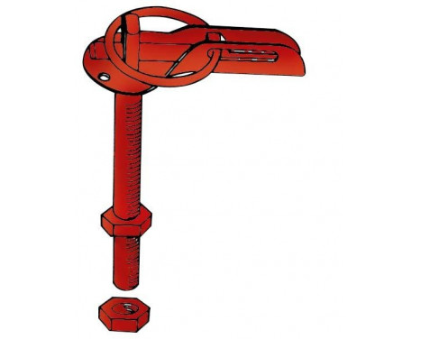 Set Universal motorhuv krokar / pin - rostfritt stål