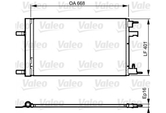 Airco condensor 814202 Valeo