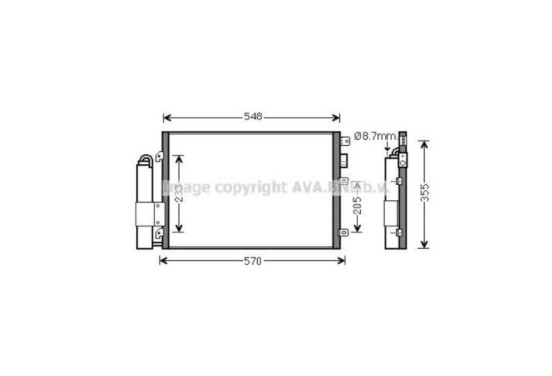 Condensor, airconditioning RTA5275D Ava Quality Cooling