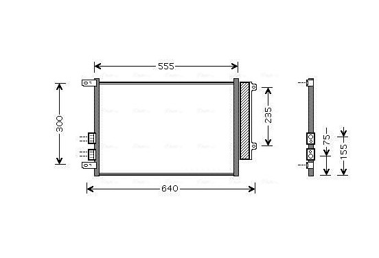 Condensor, airconditioning ALA5088D Ava Quality Cooling