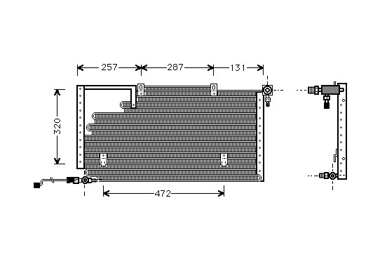 CONDENSOR Audi 100 4-cilinder  '88-'91 03005138 International Radiators