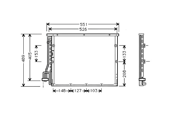 Condensor, airconditioning BW5148 Ava Quality Cooling