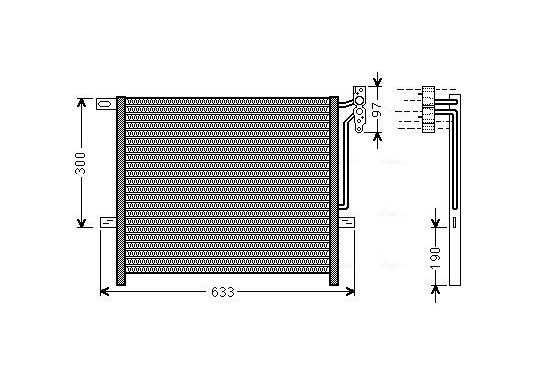 Condensor, airconditioning BWA5369 Ava Quality Cooling