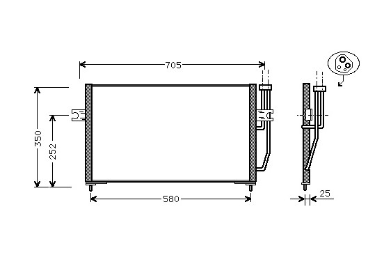 AIRCO CONDENSOR 1.6 /  1.8 / 2.0  AT 59005128 International Radiators