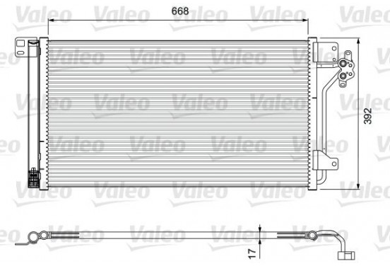 Airco condensor 814015 Valeo