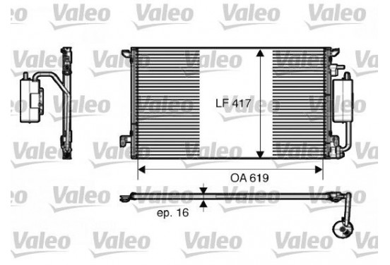 Airco condensor 817809 Valeo