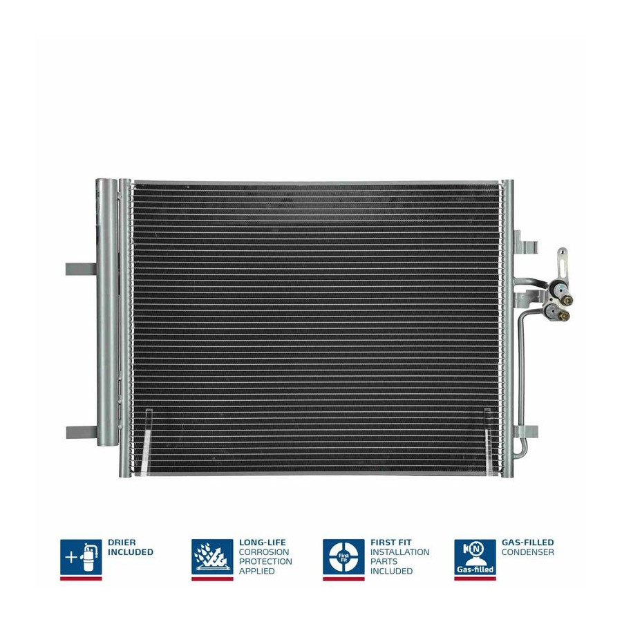Condensator, airconditioning 940043 Nissens voor o.a. FORD, LAND ROVER, VOLVO | - Airco condensor