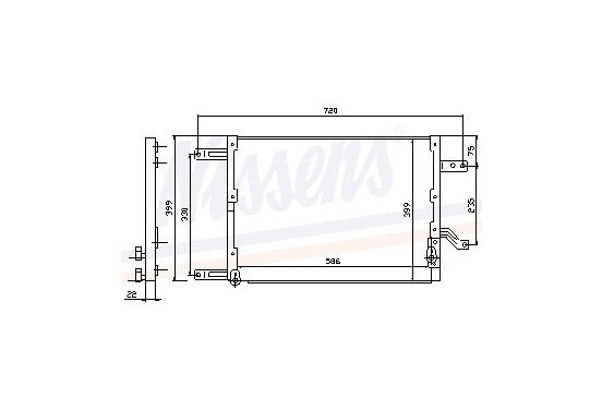 Condensator, airconditioning 94666 Nissens