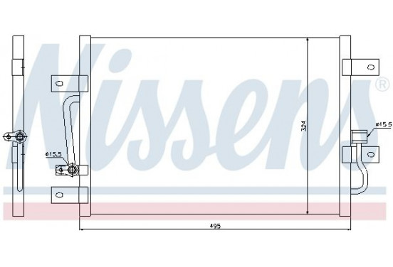 Condensator, airconditioning 94692 Nissens