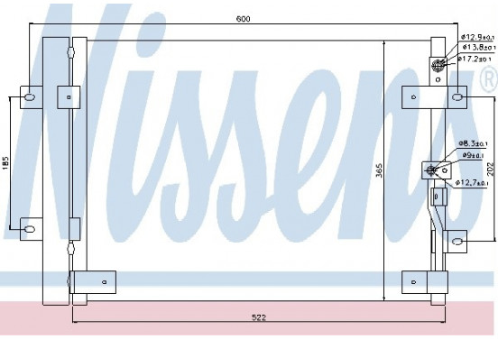 Condensator, airconditioning 94821 Nissens