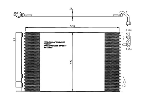 Condensor, airconditioning 35743 NRF