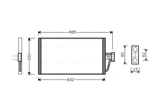 Condensor, airconditioning BW5254 Ava Quality Cooling