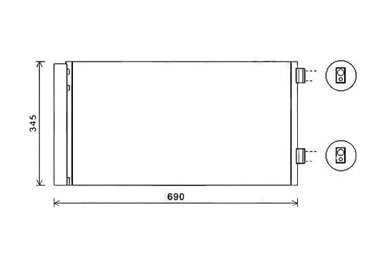 Condensor, airconditioning BW5414D Ava Quality Cooling