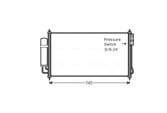 Condensor, airconditioning DN5325D Ava Quality Cooling