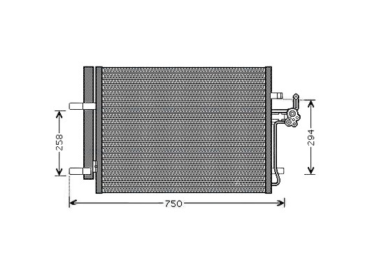Condensor, airconditioning FDA5428D Ava Quality Cooling