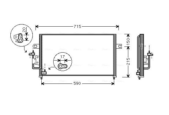 Condensor, airconditioning HY5116 Ava Quality Cooling