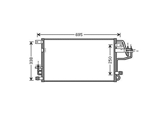 Condensor, airconditioning HY5156D Ava Quality Cooling