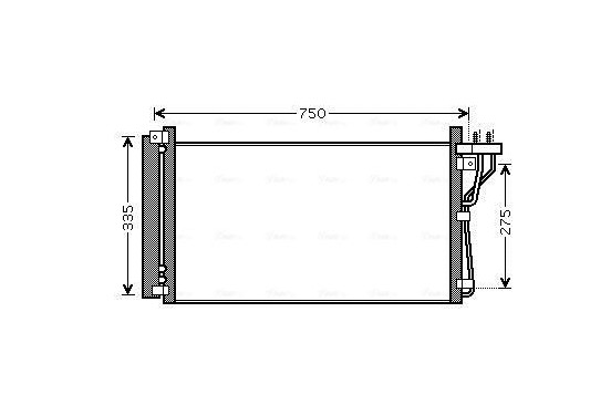 Condensor, airconditioning HY5184D Ava Quality Cooling