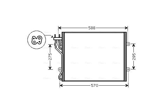 Condensor, airconditioning JE5035 Ava Quality Cooling