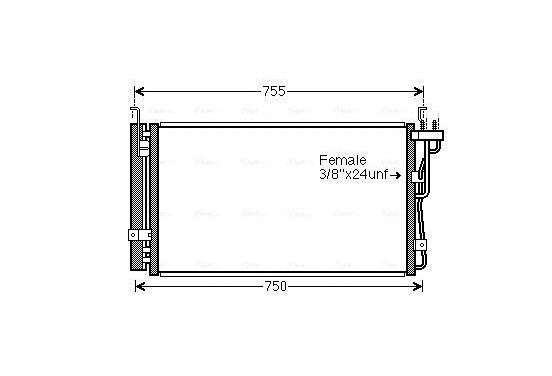 Condensor, airconditioning KA5210D Ava Quality Cooling