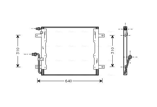 Condensor, airconditioning MS5262 Ava Quality Cooling