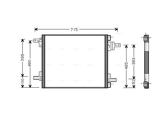 Condensor, airconditioning MSA5345 Ava Quality Cooling