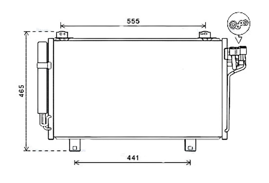 Condensor, airconditioning MZ5261D Ava Quality Cooling