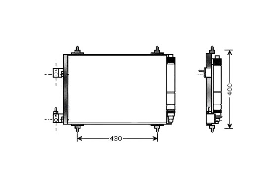 Condensor, airconditioning PEA5286D Ava Quality Cooling