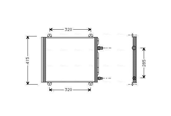 Condensor, airconditioning RT5235 Ava Quality Cooling