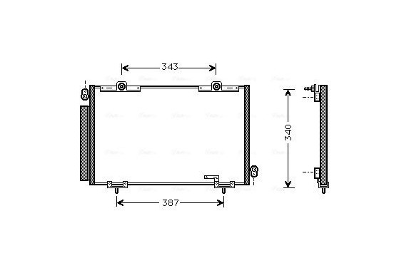 Condensor, airconditioning TO5250D Ava Quality Cooling