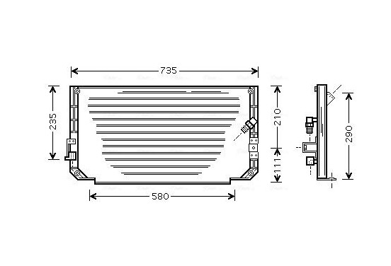 Condensor, airconditioning TO5279 Ava Quality Cooling