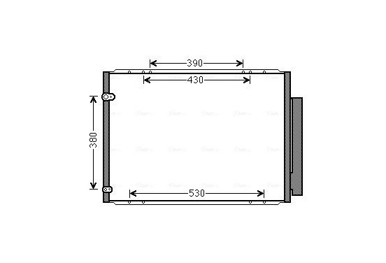 Condensor, airconditioning TO5573D Ava Quality Cooling