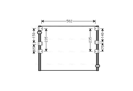 Condensor, airconditioning TO5605 Ava Quality Cooling