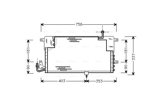 Condensor, airconditioning VN5141 Ava Quality Cooling