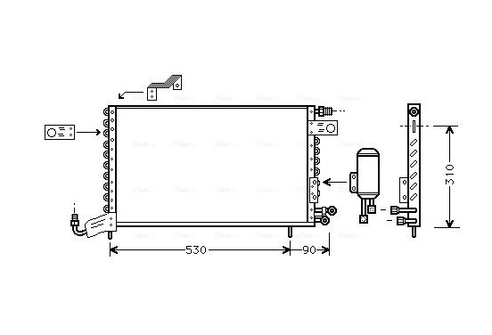 Condensor, airconditioning VN5142 Ava Quality Cooling