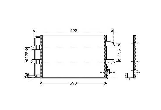 Condensor, airconditioning VNA5252 Ava Quality Cooling