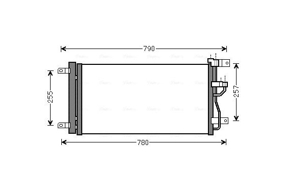 Condensor, airconditioning OLA5612D Ava Quality Cooling