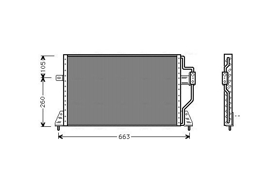 Condensor, airconditioning CR5024 Ava Quality Cooling