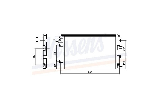 Condensator, airconditioning 94556 Nissens