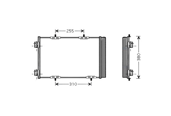 Condensor, airconditioning PEA5291D Ava Quality Cooling