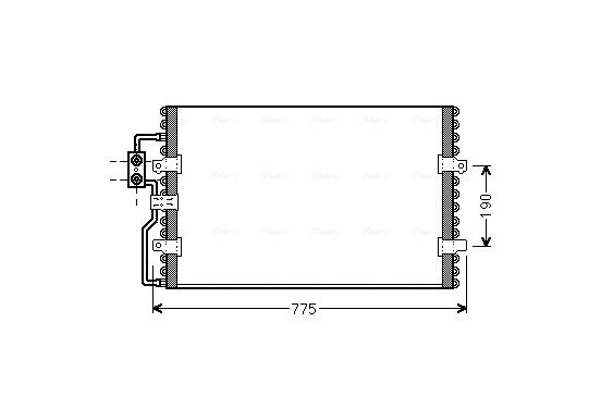 Condensor, airconditioning CN5093 Ava Quality Cooling