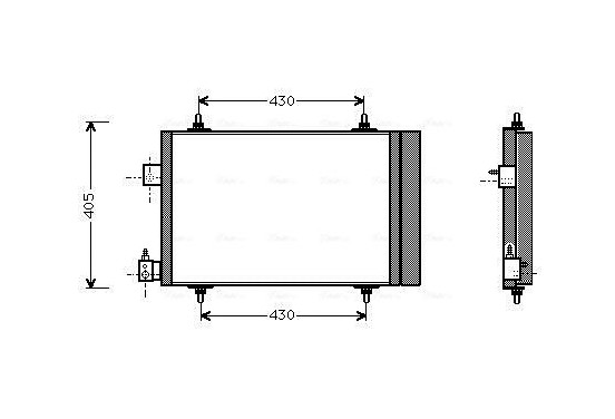 Condensor, airconditioning PEA5193D Ava Quality Cooling