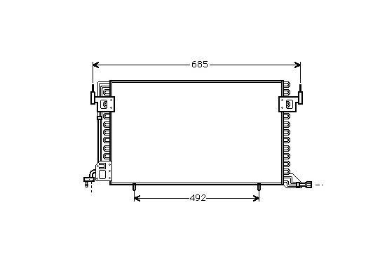 AIRCO CONDENSOR tot '03  niet voor DIESEL  (->Org 7517) 09005100 International Radiators