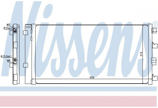 Condensator, airconditioning 940161 Nissens