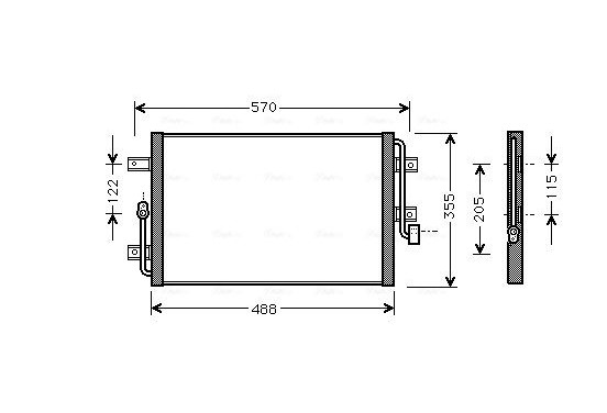 Condensor, airconditioning FT5245 Ava Quality Cooling