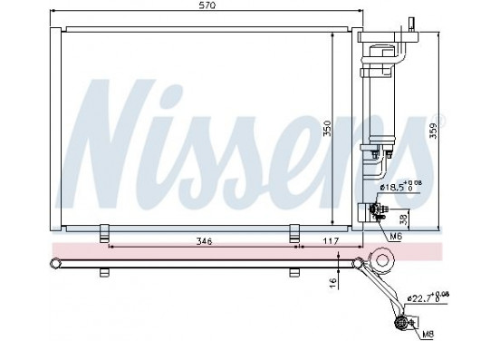 Condensator, airconditioning 940286 Nissens