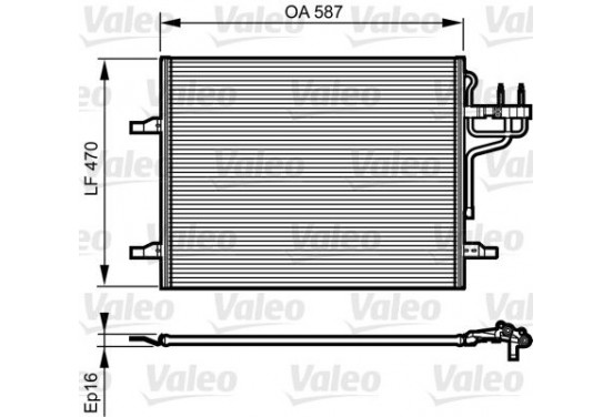 Airco condensor 814185 Valeo