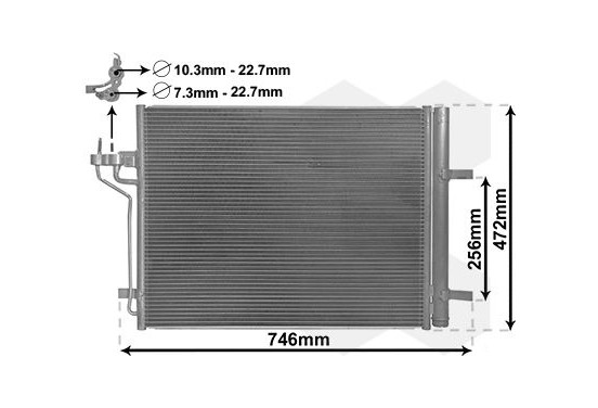 Condensor, airconditioning 18015710 International Radiators