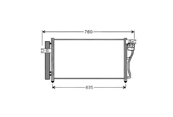 Condensor, airconditioning HY5178D Ava Quality Cooling